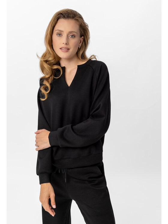 Volcano Volcano Bluza B-KAYA Czarny Regular Fit