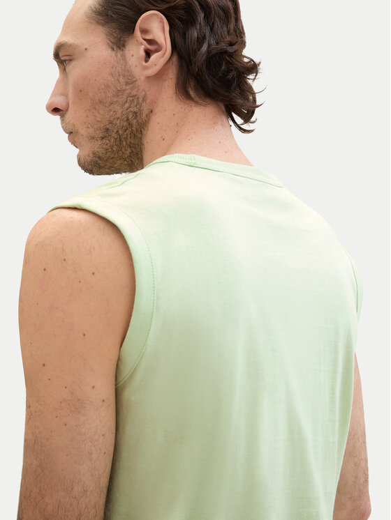 Tom Tailor Tom Tailor Tank top 1041815 Zielony Regular Fit