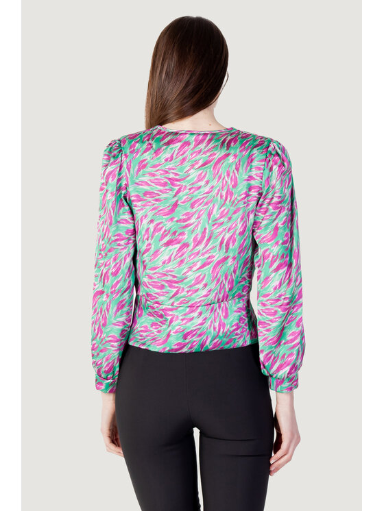 Rinascimento Rinascimento Blusa Stampa Astratta Verde Long Fit