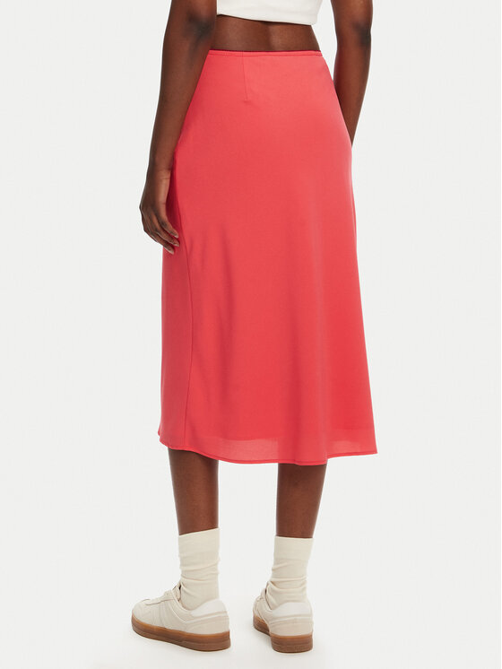 Tommy Jeans Tommy Jeans Spódnica midi Tjw Midi Aop Skirt DW0DW20272 Koralowy Regular Fit