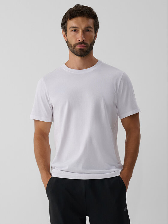 4F 4F T-Shirt TREKKING Biały Regular Fit