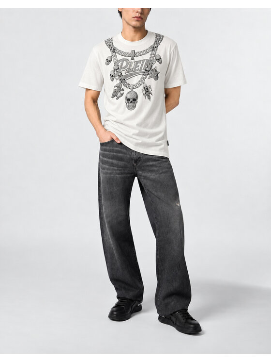 PHILIPP PLEIN PHILIPP PLEIN T-Shirt 31293 Bílá Regular Fit