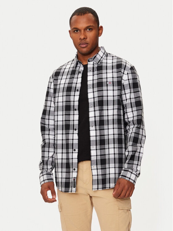 Tommy Jeans Tommy Jeans Košile DM0DM19655 Šedá Regular Fit