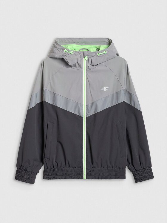 4F 4F Kurtka przejściowa URBAN ATHLETICS Szary ciemny Loose Fit