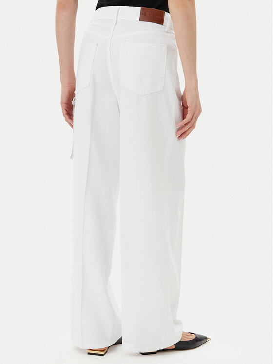 PINKO PINKO Jeansy 104601 A2DO Biały Relaxed Fit