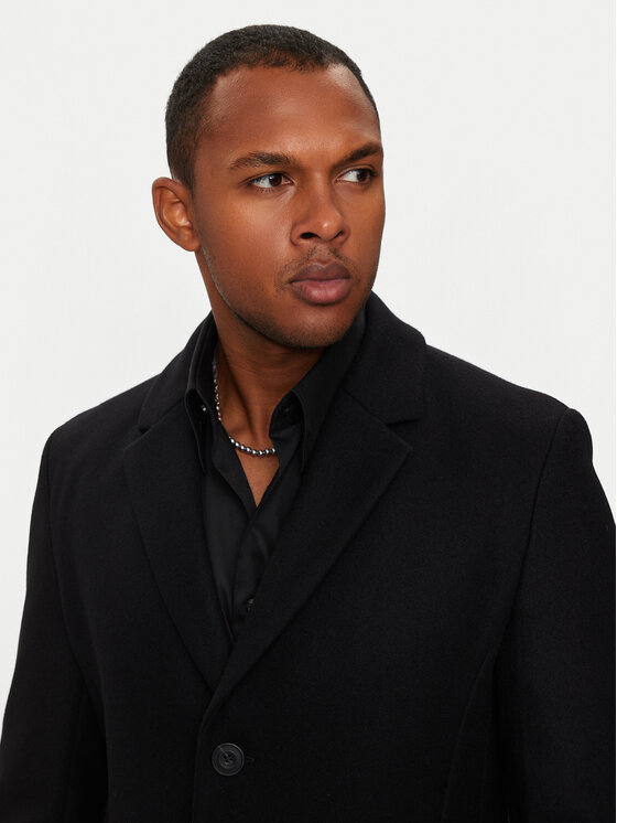 HUGO Hugo Wollmantel Migor 2441 50528793 Schwarz Slim Fit