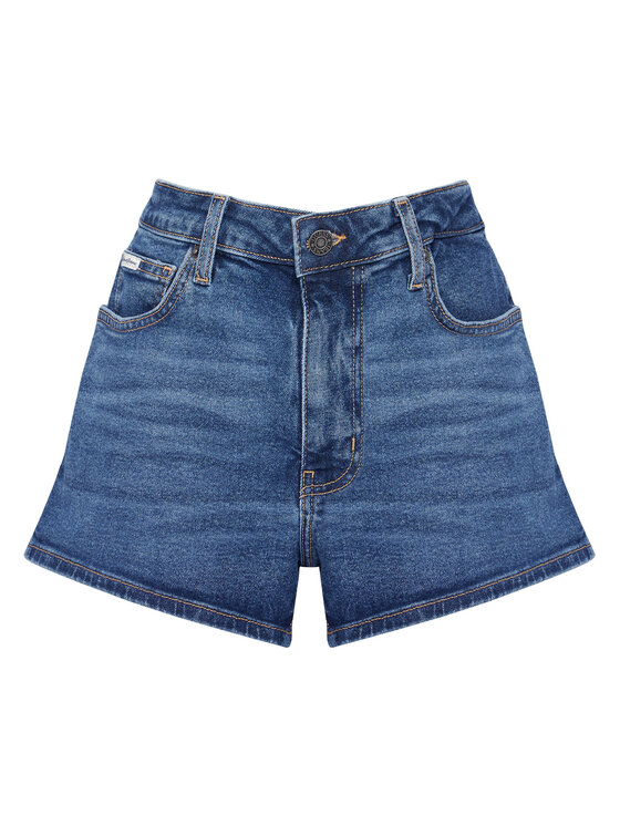Guess Jeans Guess Jeans Pantaloni scurți de blugi W5YD0Y D5R11 Albastru Regular Fit