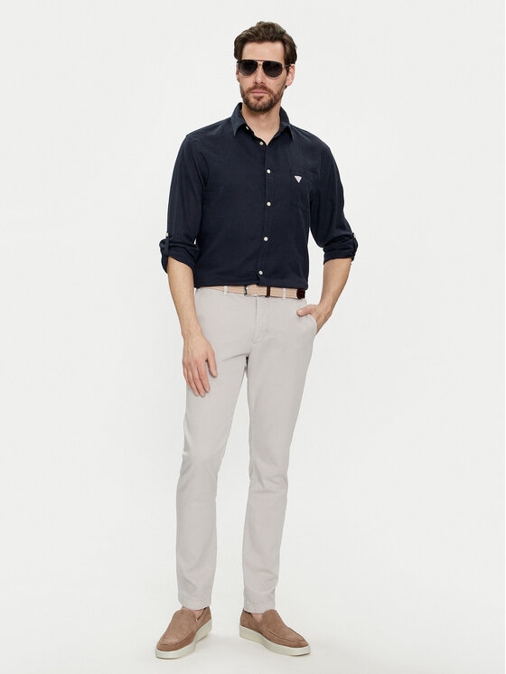 Guess Guess Cămașă F4GH00 WG3L0 Bleumarin Regular Fit