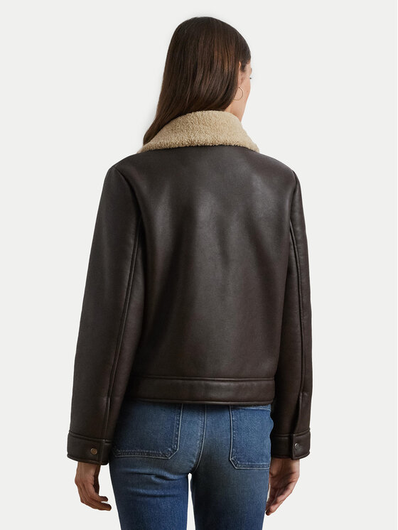 LAUREN RALPH LAUREN LAUREN RALPH LAUREN Bunda z imitácie kože 297957530001 Hnedá Regular Fit