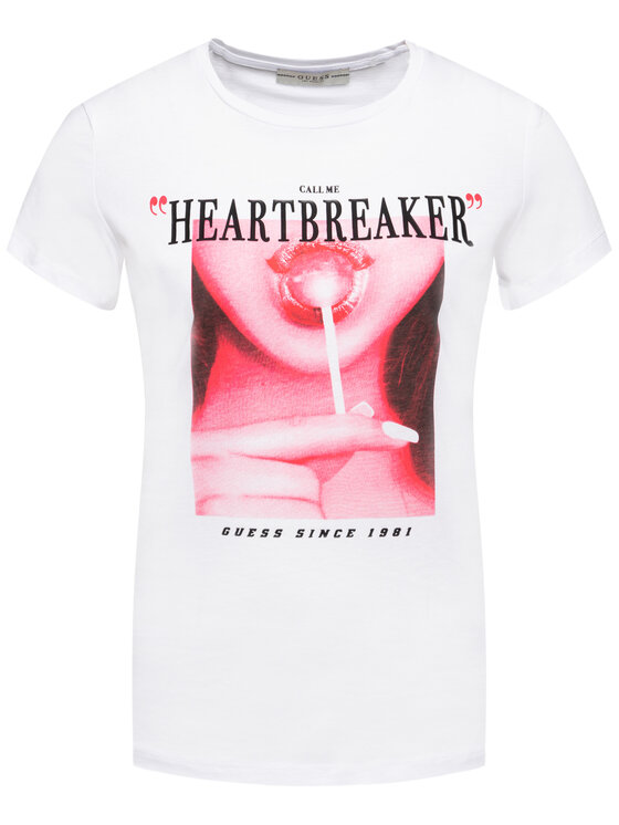 Guess Guess T-Shirt Breathtaker Tee W01I91 JA900 Weiß Regular Fit