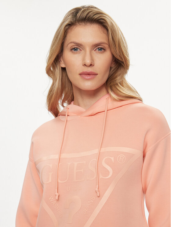 Guess Guess Felpa New Alisa V2YQ08 K7UW2 Corallo Regular Fit