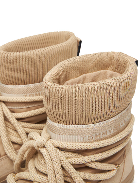 Tommy Hilfiger Tommy Hilfiger Schneeschuhe Tommytech Logotape Snowboot Warm FW0FW08998 Beige