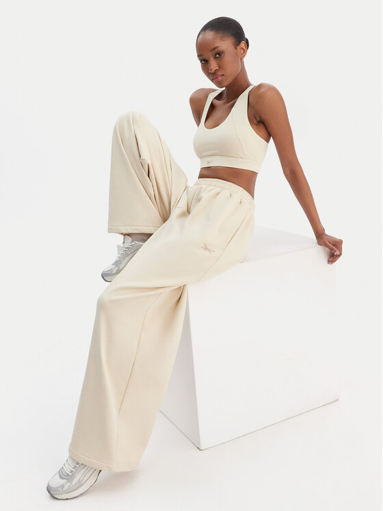 Reebok Reebok Pantaloni trening Reebok x Ewa Chodakowska RK25624CCW Bej Wide Leg