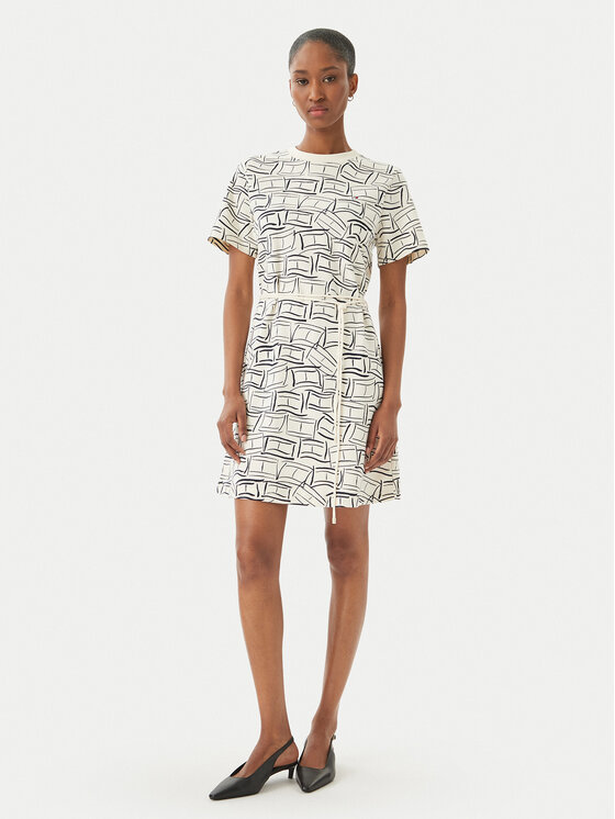Tommy Hilfiger Tommy Hilfiger Rochie de zi WW0WW49772 Bej deschis Regular Fit