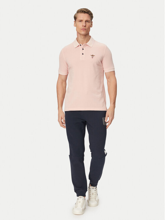 Aeronautica Militare Aeronautica Militare Tricou polo 261PO1925UP00406 Roz deschis Regular Fit