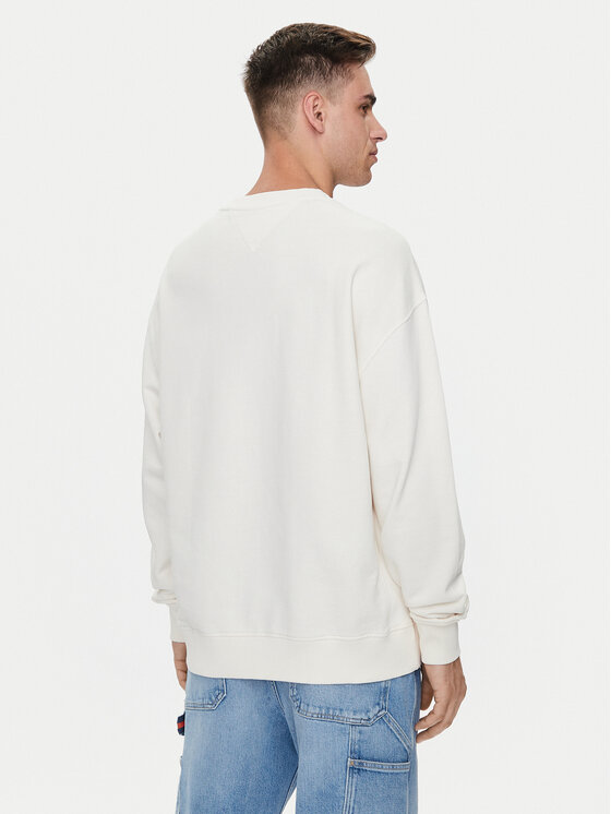 Tommy Jeans Tommy Jeans Majica dugih rukava Big Flag DM0DM19222 Bijela Relaxed Fit
