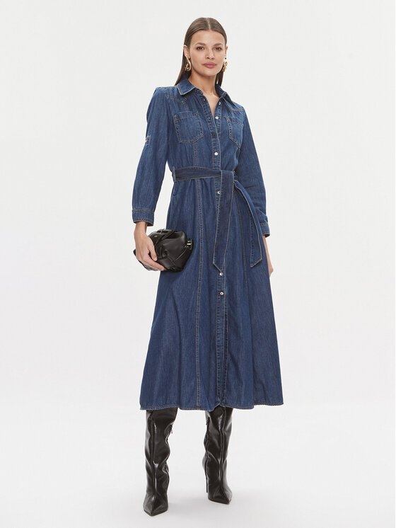 Marella Marella Džínsové šaty Alarico 2413221044 Tmavomodrá Regular Fit