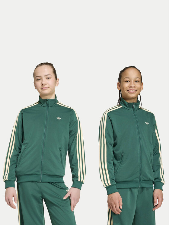 adidas Majica dugih rukava Firebird Loose Track HZ6645 Zelena Regular Fit