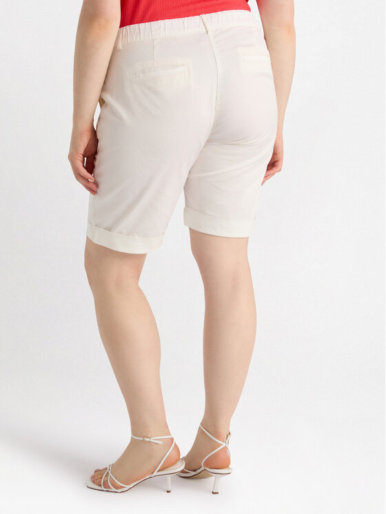 Fiorella Rubino Fiorella Rubino Szorty materiałowe P716T004798N011 Biały Regular Fit
