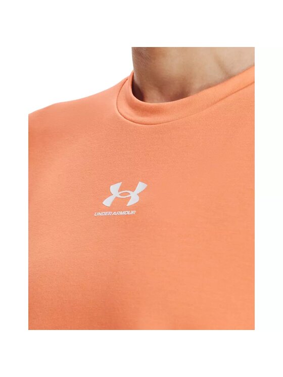 Under Armour Under Armour Bluza Rival Terry Crew Pomarańczowy Regular Fit
