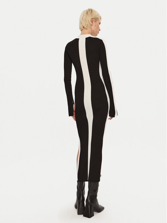 Patrizia Pepe Patrizia Pepe Трикотажна сукня 8A1338 K9J5 Écru Regular Fit