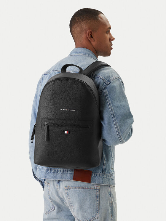 Tommy Hilfiger Tommy Hilfiger Σακίδιο Essential Pu Backpack AM0AM09503 Μαύρο