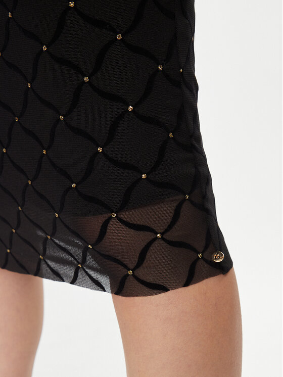 Nissa Nissa Kokteilikleit RS14530 Must Slim Fit