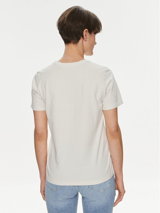 Wrangler Wrangler Tričko 112350191 Écru Regular Fit