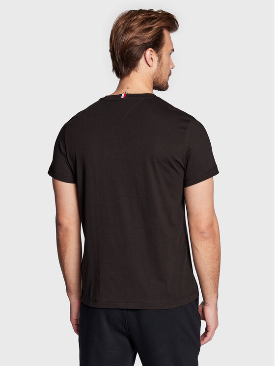 Tommy Hilfiger Tommy Hilfiger Тишърт Vertical MW0MW29668 Черен Slim Fit
