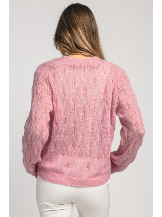 Fobya Fobya Kardigan F1967 Różowy Basic Fit