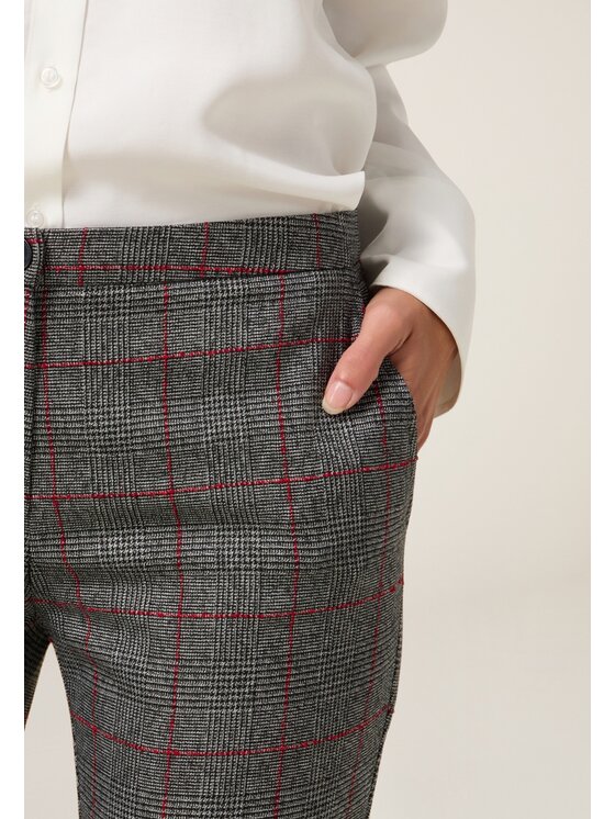 Oltre Oltre Spodnie materiałowe P030R108846N0Z3 Szary Regular Fit