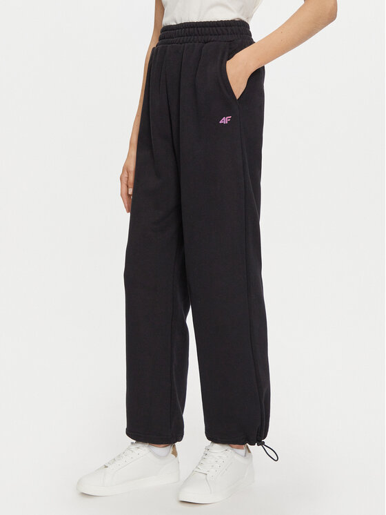 4F Pantaloni da tuta 4FWAW24TTROF0839 Nero Loose Fit, taglia : XL