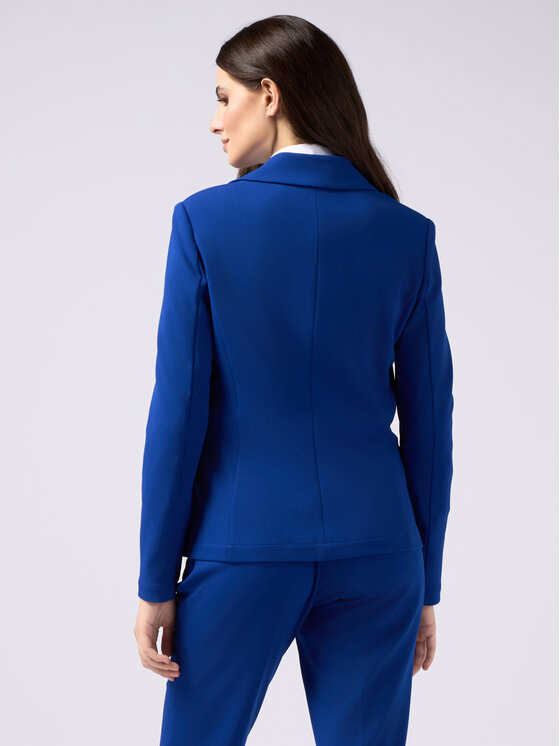 Oltre Oltre Marynarka Q756R004512N024 Turkusowy Regular Fit