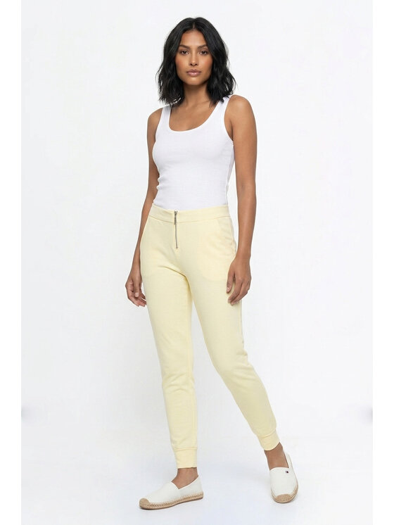 FIGL FIGL Joggery M1367 Żółty Fitted Fit