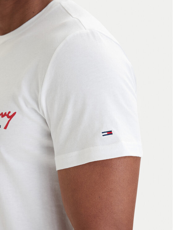 Tommy Jeans Tommy Jeans T-Shirt DM0DM22538 Biały Slim Fit