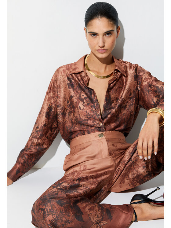 Liu Jo Liu Jo Koszula CA6336TS01AP9655 Brązowy Loose Fit