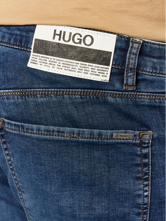 Hugo Hugo Jeansy 734 50459813 Granatowy Extra Slim Fit