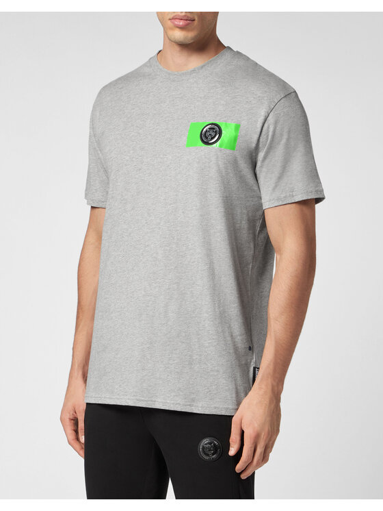 Plein Sport Plein Sport T-Shirt 8343 Szary Regular Fit