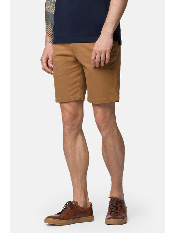 Lancerto Lancerto Szorty materiałowe Ibiza SZO082123000006 Brązowy Regular Fit