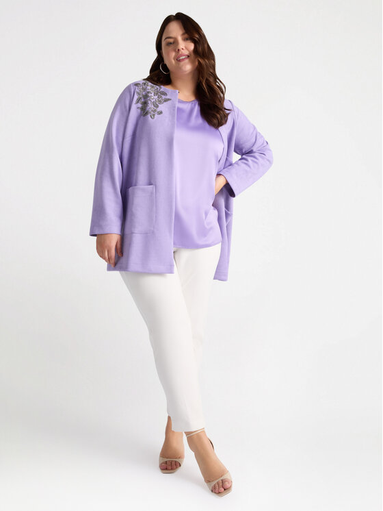 Fiorella Rubino Fiorella Rubino T-Shirt G479L008280N009 Fioletowy Regular Fit