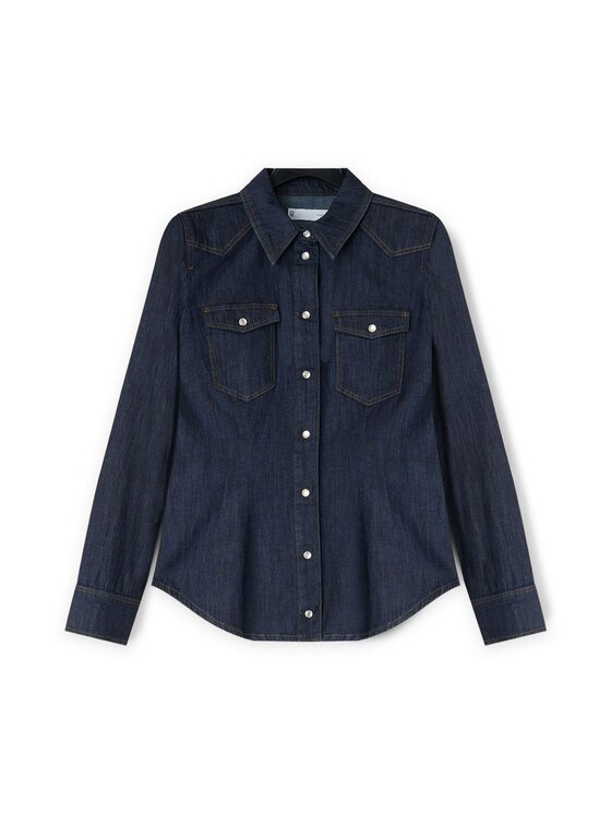 Motivi Motivi Camicia 5449Q100773N034 Blu Slim Fit