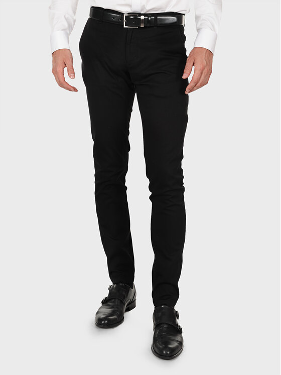 Evenemen Evenemen Chinosy LOGAN 59866 Czarny Slim Fit