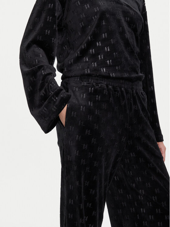 KARL LAGERFELD KARL LAGERFELD Παντελόνι πιτζάμας A4W44008 Μαύρο Regular Fit