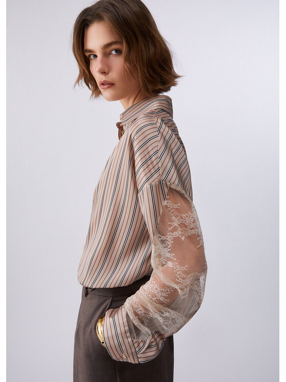 Liu Jo Liu Jo Camicia CA6119TS555P9577 Beige Regular Fit