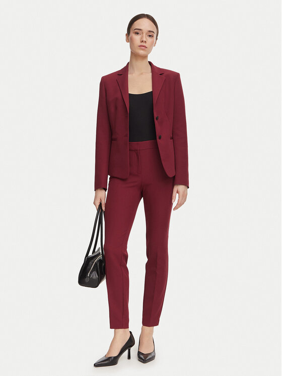 HUGO HUGO Spodnie materiałowe Hagonia-1 50539991 Czerwony ciemny Slim Fit