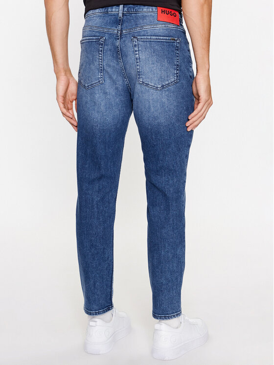 HUGO Hugo Jeansy 50495504 Modrá Tapered Fit