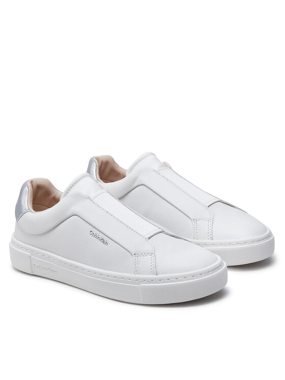 Calvin Klein Calvin Klein Sneakersy Cupsole Slip On W/Ml HW0HW02289 Bílá