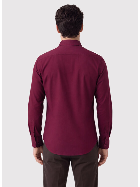 Pako Lorente Pako Lorente Koszula P26WN-1X-029 Bordowy Slim Fit