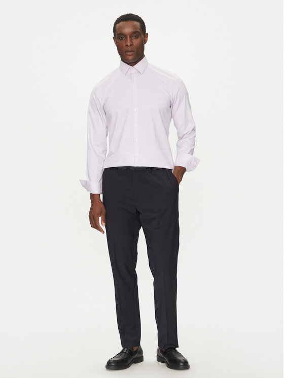 Calvin Klein Calvin Klein Koszula K10K114298 Fioletowy Slim Fit