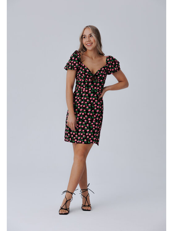 LAURELLA LAURELLA Každodenné šaty 4SS202 Čierna Regular Fit